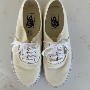 Vans Off White Tennis Shoes, Women’s 9.5